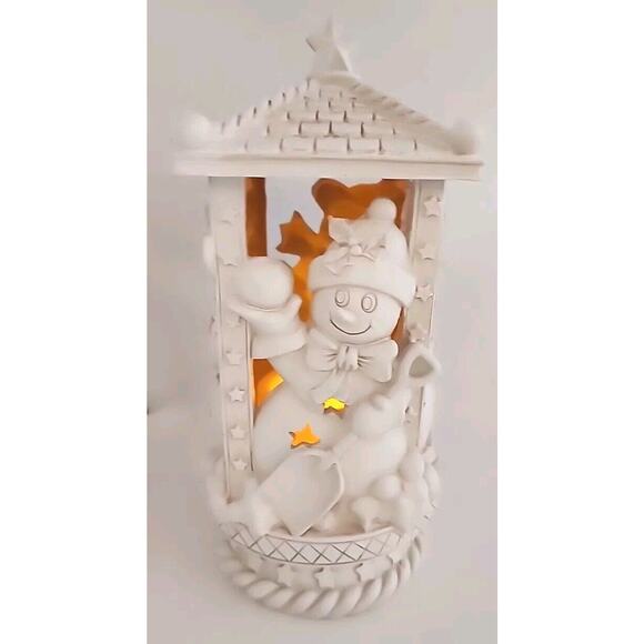 Snowman & Family Christmas Tabletop Lights Up Around Gazebo Snowman NIP X-D - Picture 4 of 13